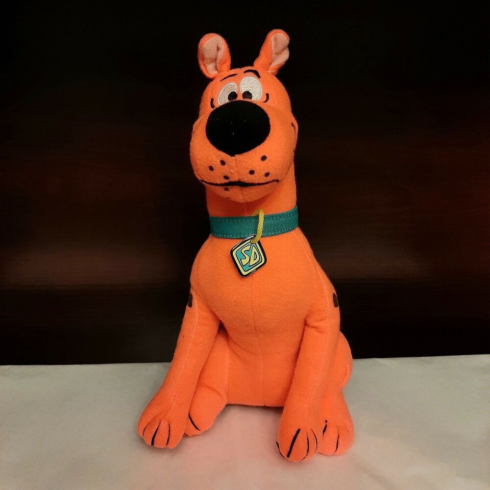 Toy Factory Scooby Doo Plush Neon Pink/Orange Stuffed Plush Toy 9" - Picture 1 of 7